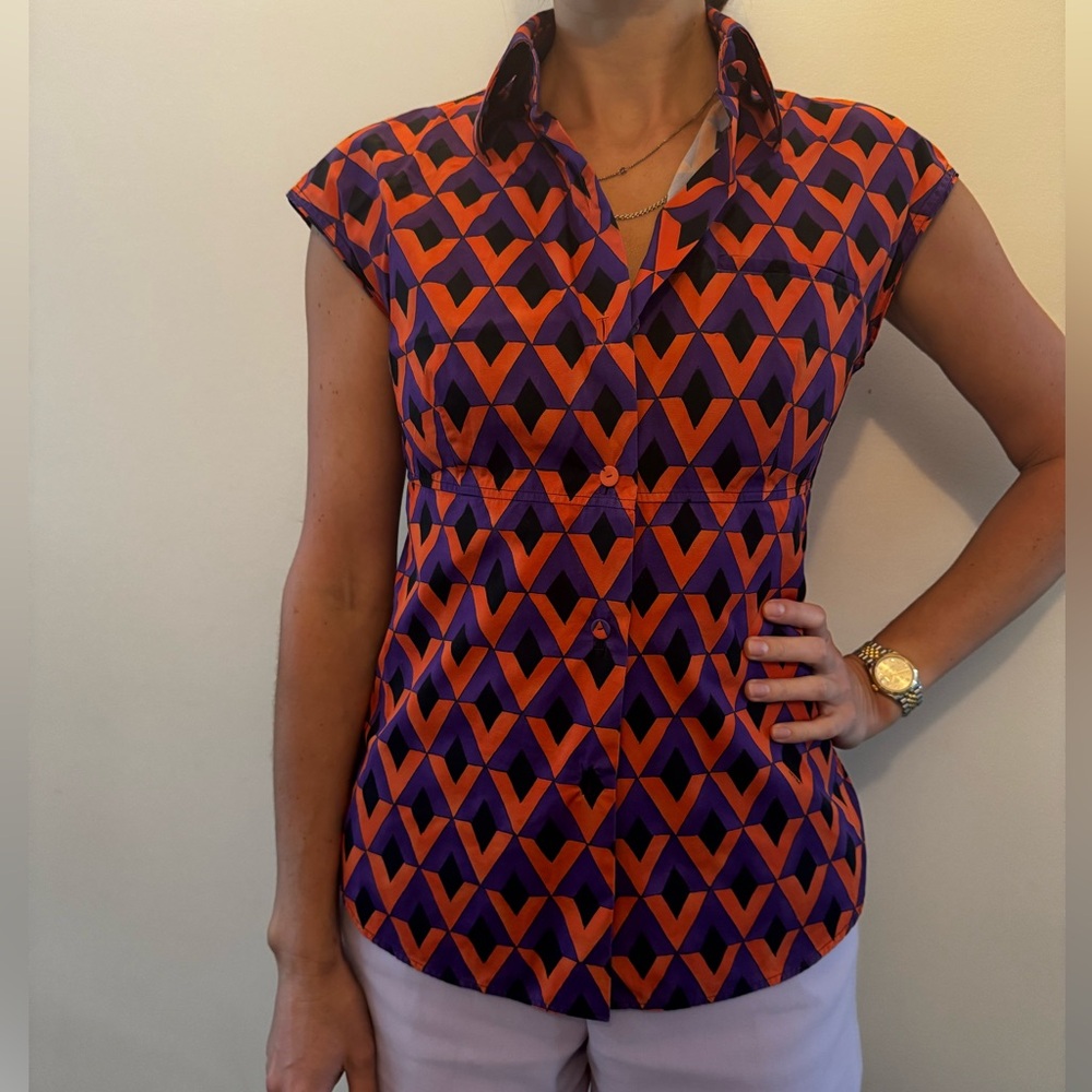 Prada 2003 Geo Patterned Women's Shirt